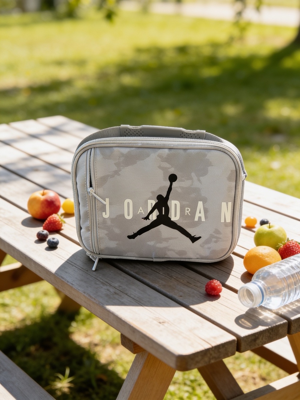 Jordan Gray Camo Toiletry Bag with Black Jumpman
